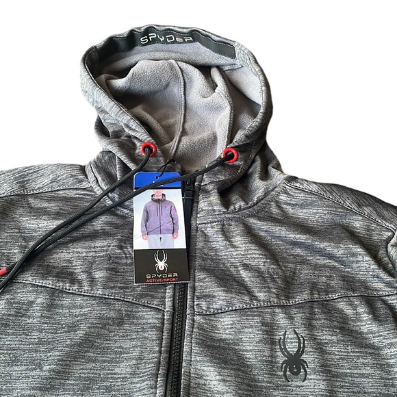 Spyder - Men’s Fleece Zip Up Hoodie Sweater - Picture 2 of 6